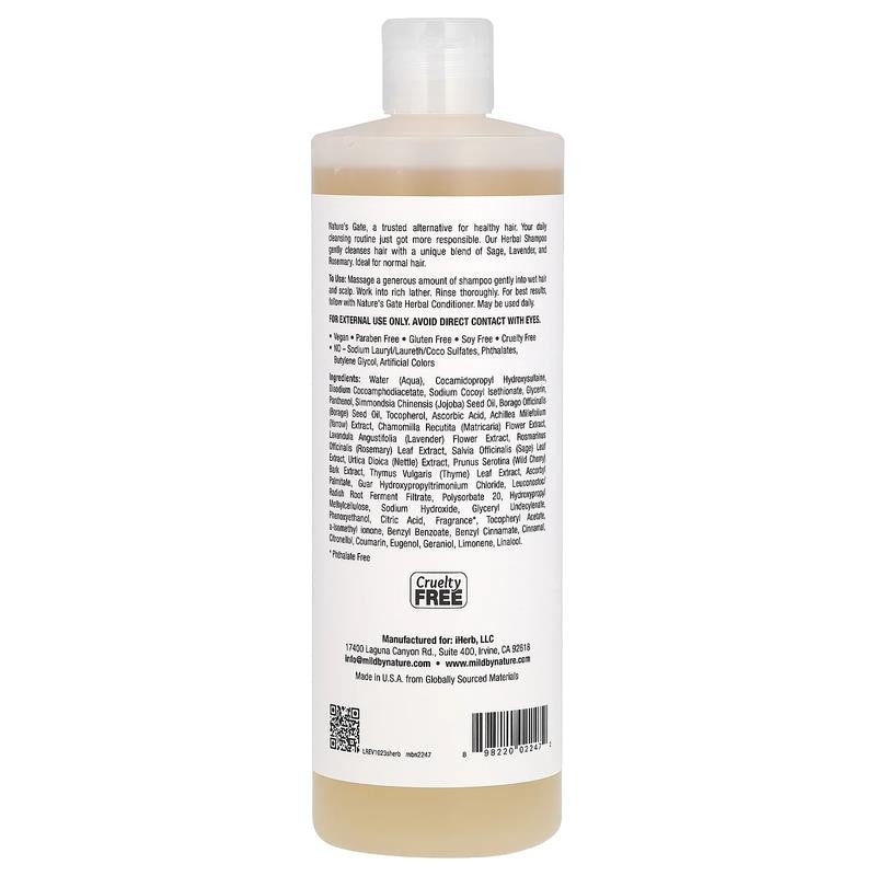 (Nature'S Gate), Herbal Shampoo for Normal Hair, 16 Fl Oz (473 Ml)