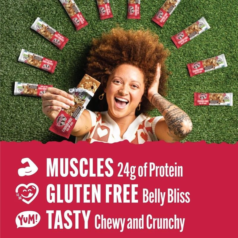 Cookie-Fied Big Bar Chocolate Chip Cookie Dough, Plant-Based Protein Bar, Gluten