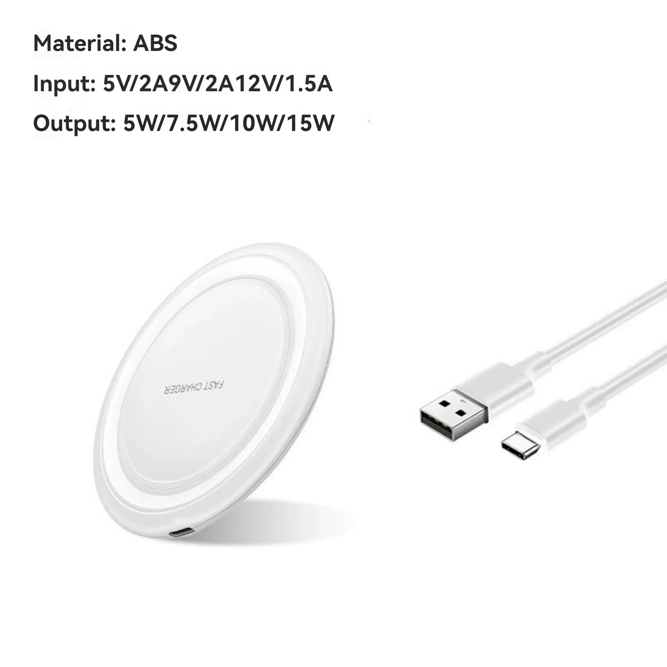 SHANLIDA 15W Fast Wireless Ultra-Thin Charger, Suitable for Iphone and Android Phones, Supports All QI Phones, Inductive Charging