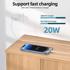 Bkayp Iphone Charger [Apple Mfi Certified] 2 Pack 20W USB C Wall Charger with 6Ft Fast Charging Cable Compatible with Iphone 14/13/12/11 White