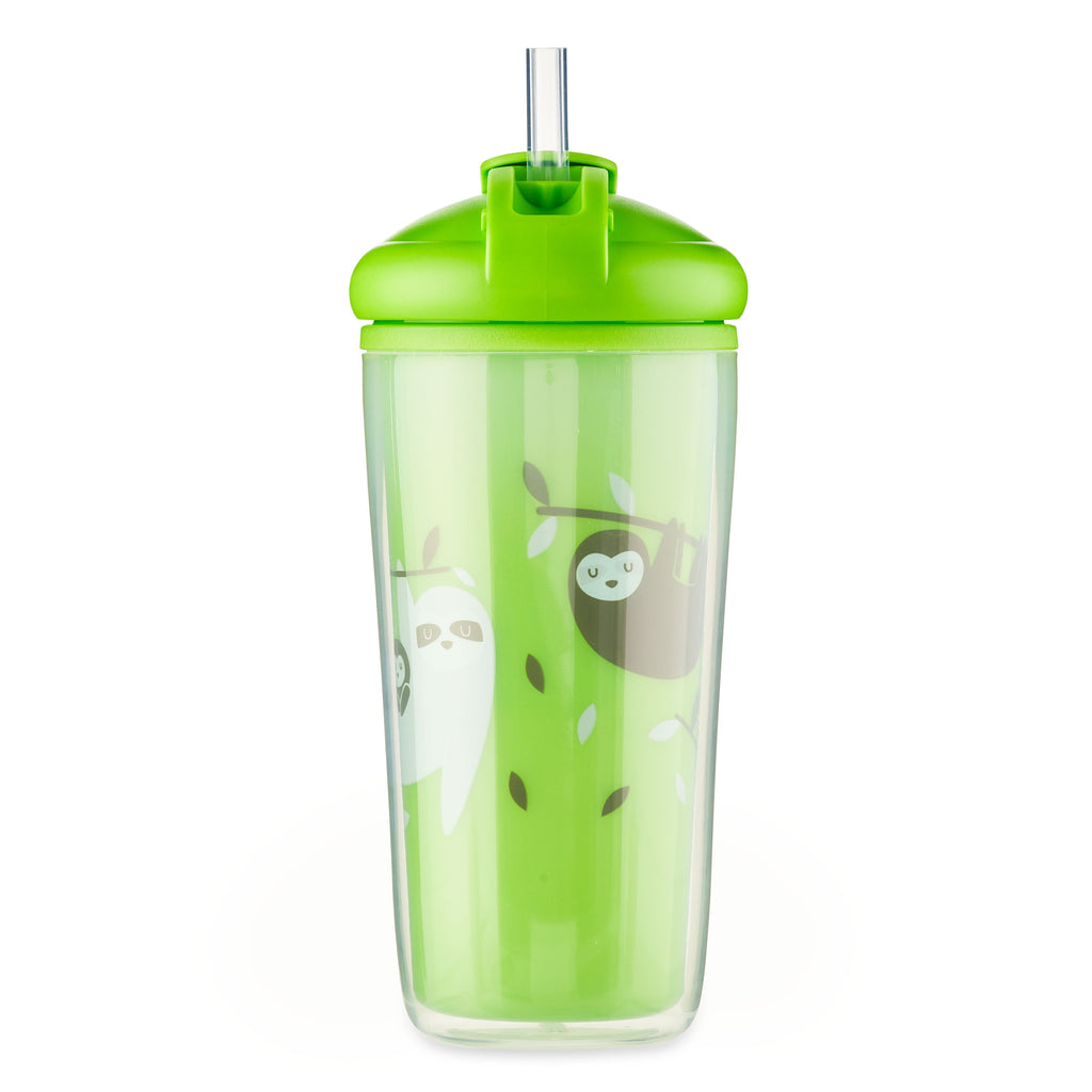 (3 Pack) Parent`S Choice Insulated Non-Spillstraw Cup, 9 Fl Oz, 1 Count, Green