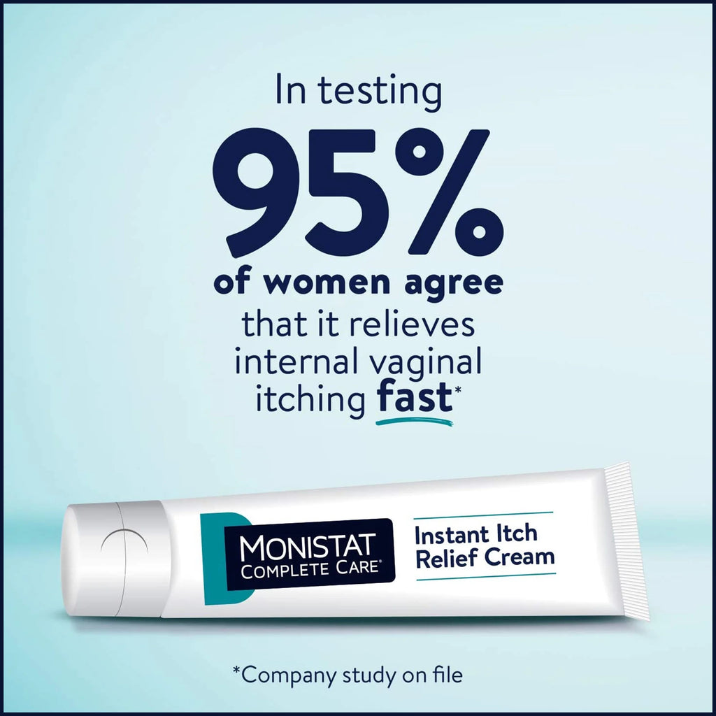 (3 Pack) Monistat Instant Itch Relief Cream for Women, Maximum Strength Feminine Itch Care, 1 Oz
