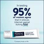 (3 Pack) Monistat Instant Itch Relief Cream for Women, Maximum Strength Feminine Itch Care, 1 Oz