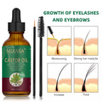 Murara Organic Castor Oil for Hair Care,Fade Fine Lines and Wrinkles, Pure Cold Pressed Castor Oil for Hair,Eyelashs,Eyebrows,Face and Skin Care
