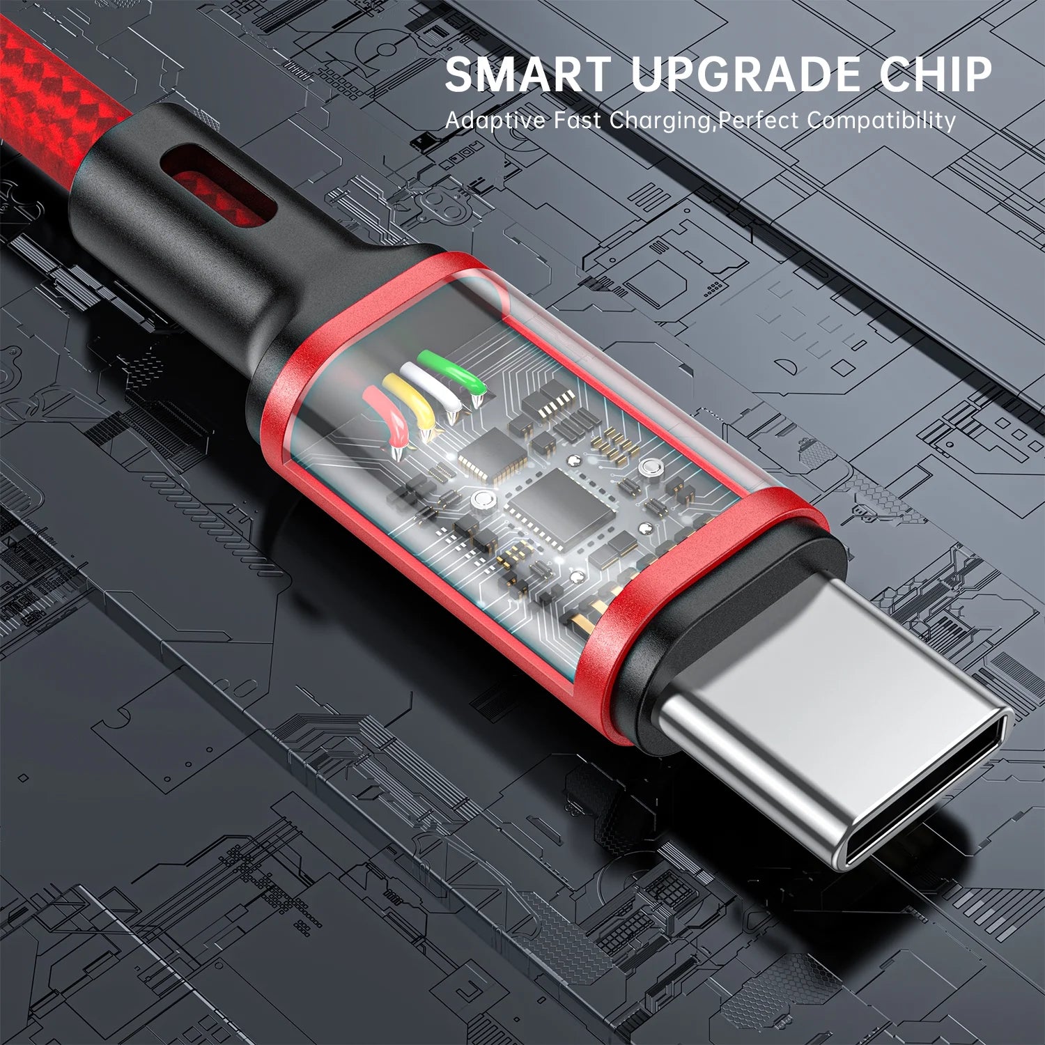 Cshidworld Multi Charging Cable 4FT, Multi Fast Charger Nylon Braided 3 in 1 Universal Phone Charger with USB C/Micro Usb/Iphone Port Compatible with Most Phones & Pads, Samsung Galaxy,Red