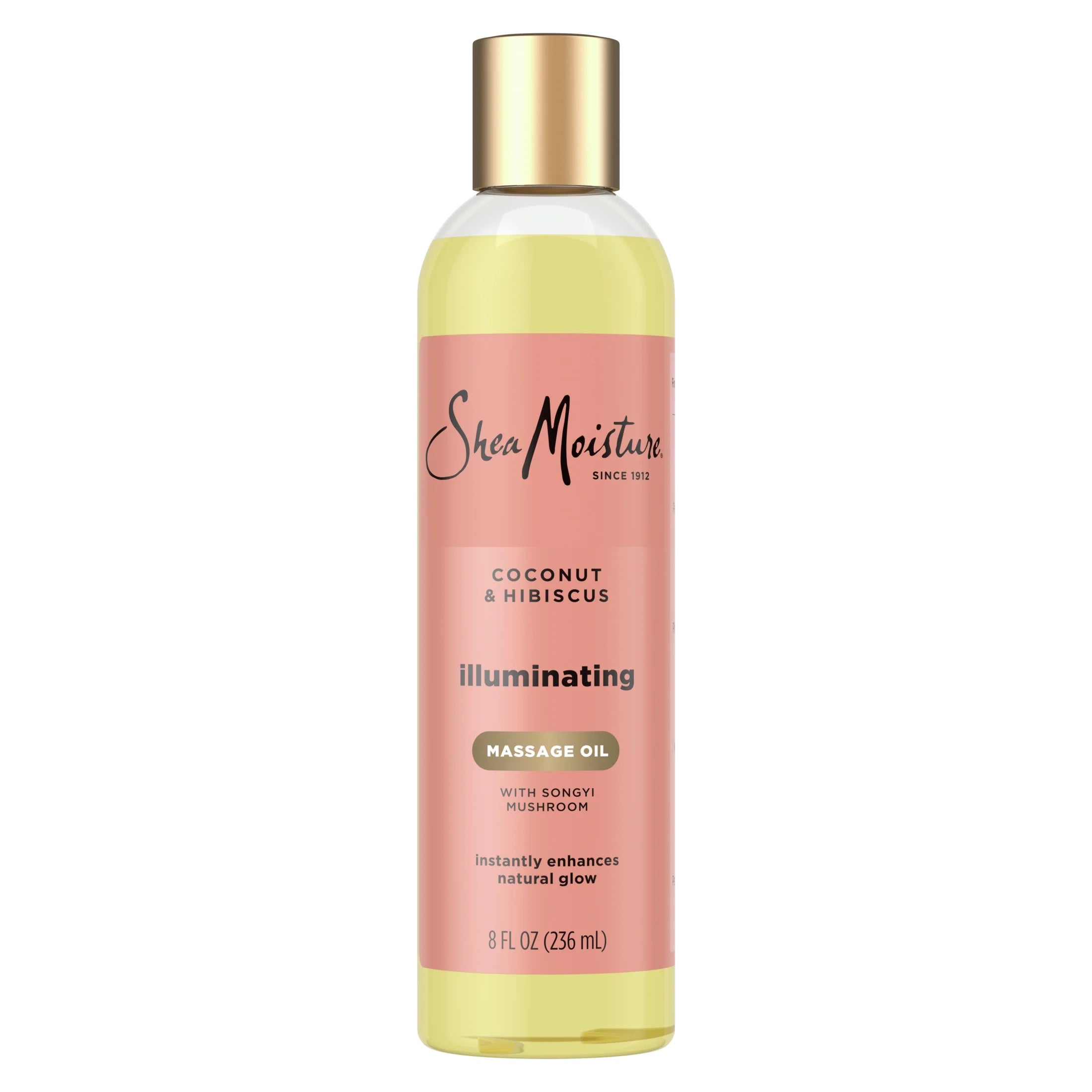 Sheamoisture Bath, Body & Massage Oil Coconut & Hibiscus for Dry Skin, 8 Oz