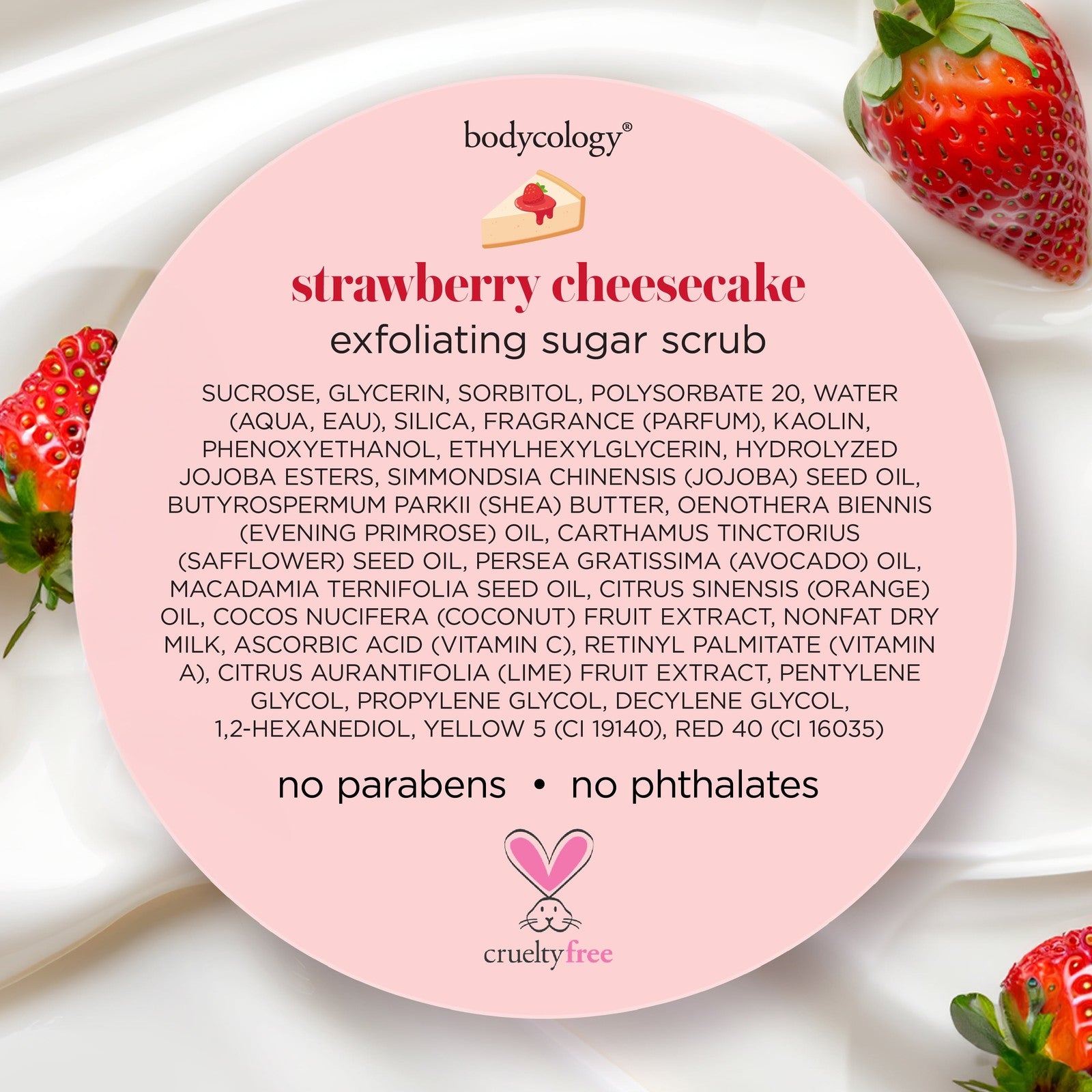 Exfoliating Sugar Scrub, Strawberry Cheesecake, 10.5 Oz