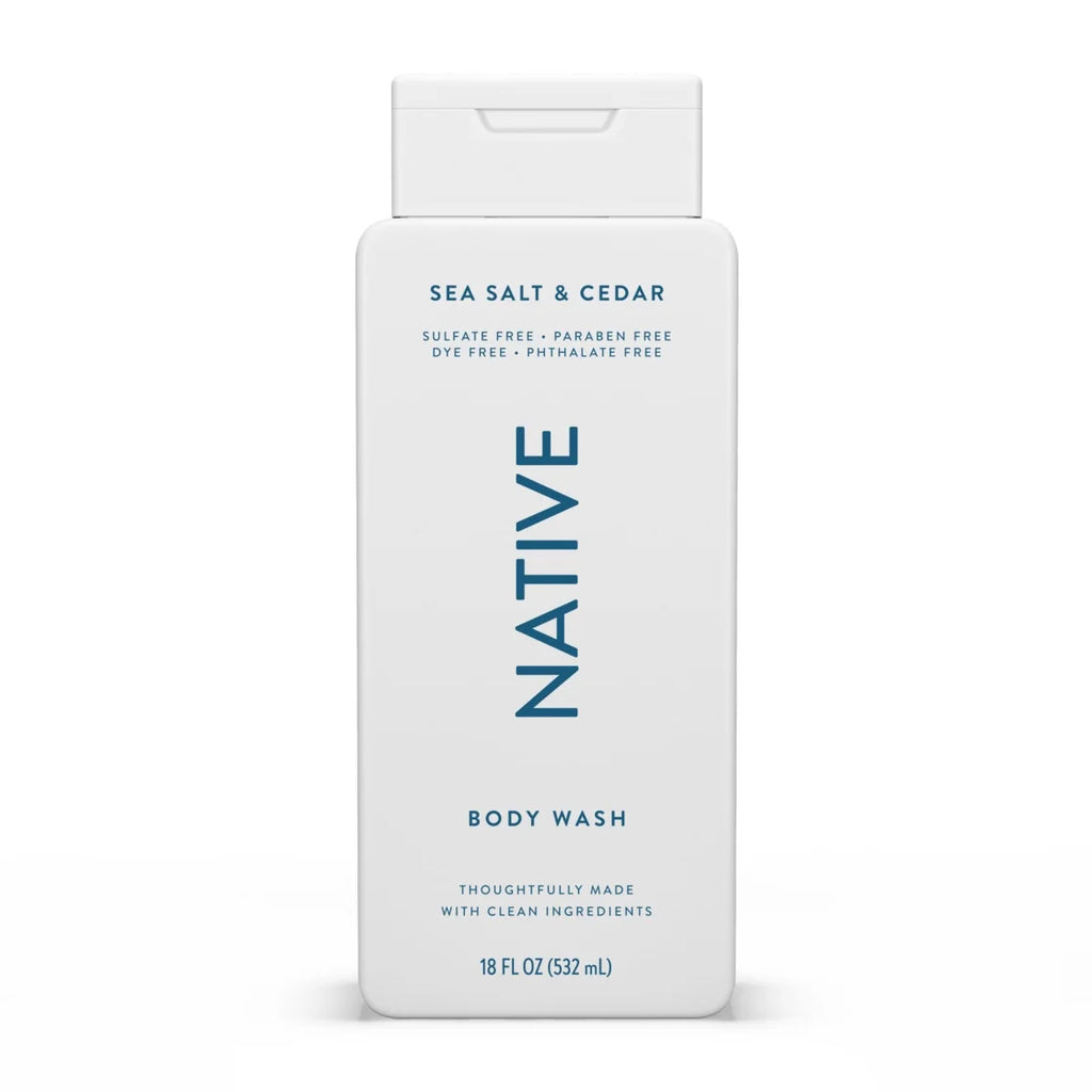 Native Sea Salt & Cedar Body Wash 18Oz