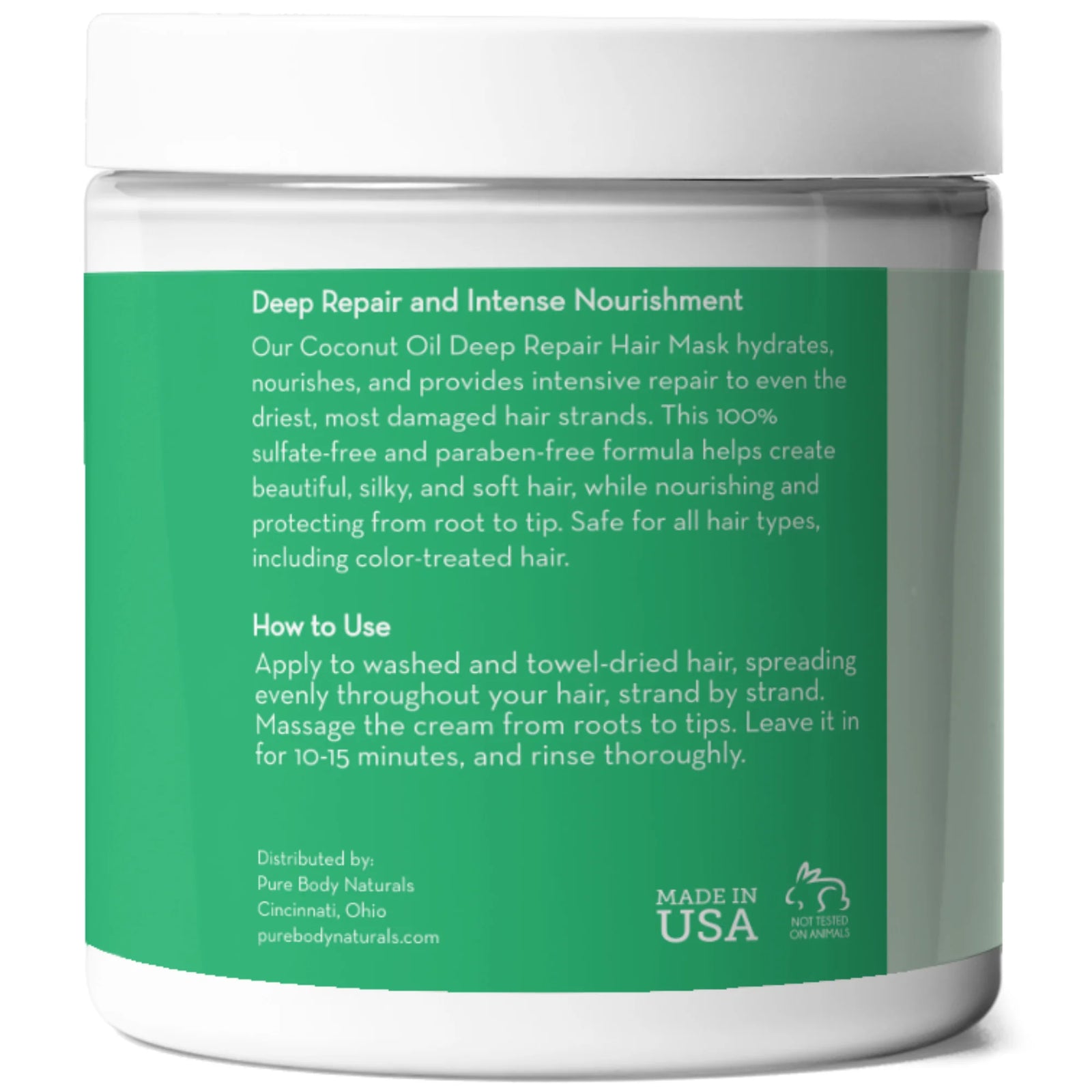 Coconut Oil Deep Repair Hair Mask, 8.8 Fl Oz, By