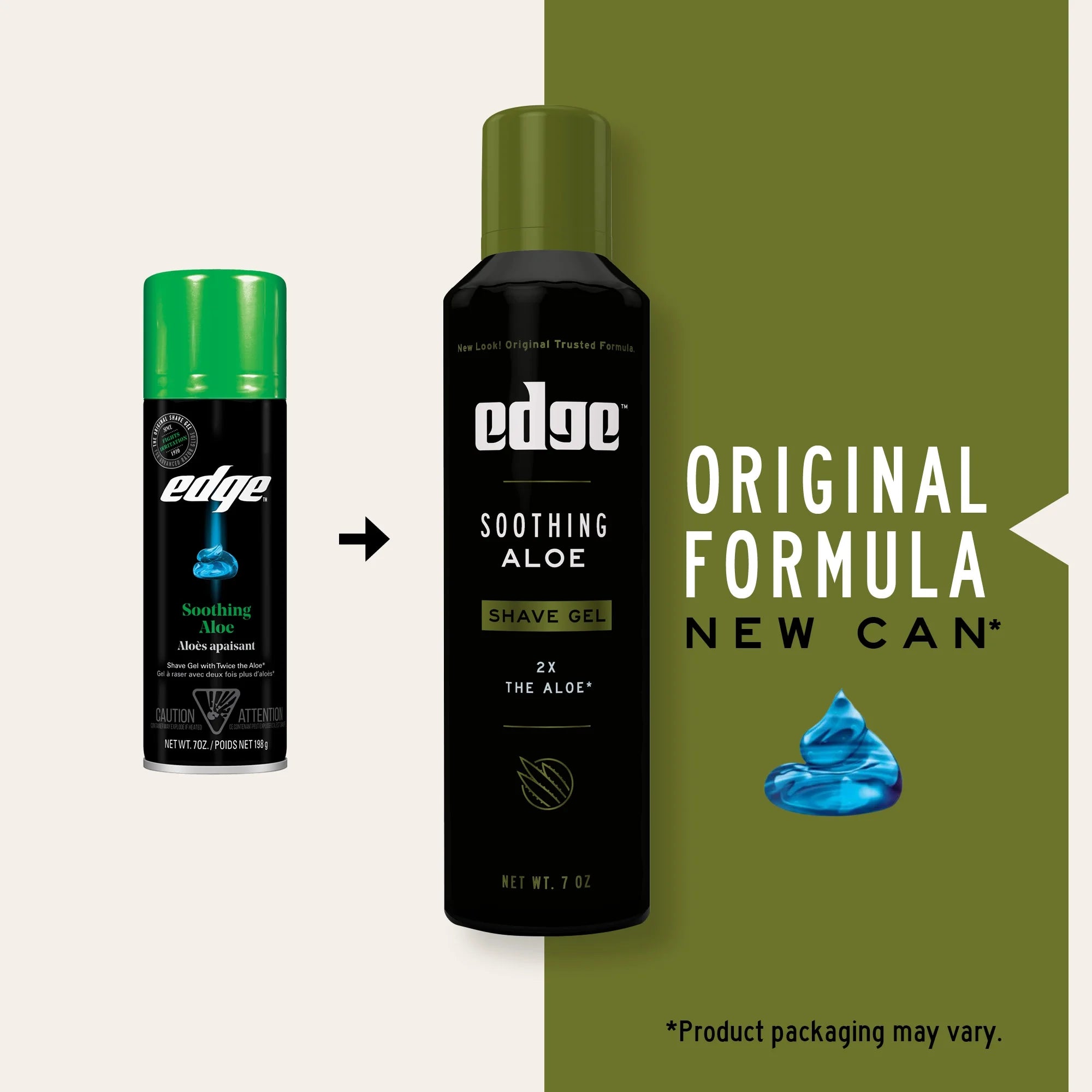Edge Soothing Aloe Shave Gel for Men with Extra Aloe, 7 Oz