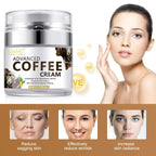 Advanced Coffee Cream for Face, anti Aging Moisturizer for Reducing Wrinkles, Firm, Tighten, Even Skin Tone, Day & Night Cream for Women and Men, 1.7 Fl.Oz