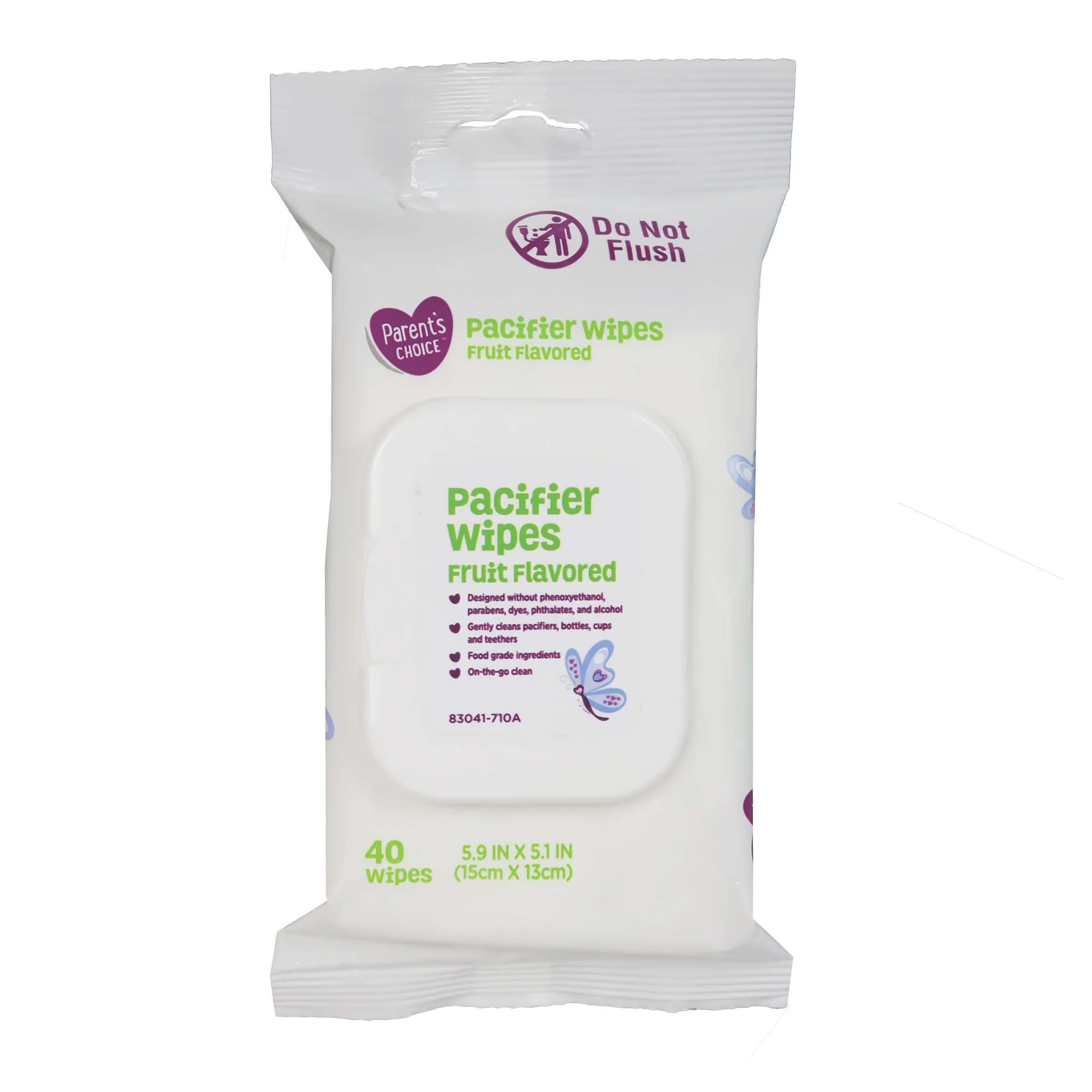 Parent'S Choice Pacifier Wipes, Fruit Flavored, 40 Count