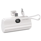 PLUSBRAVO Portable Charger Small Fast Charger 5000Mah Portable Power Pack with Built-In Cables, for Iphone, Samsung