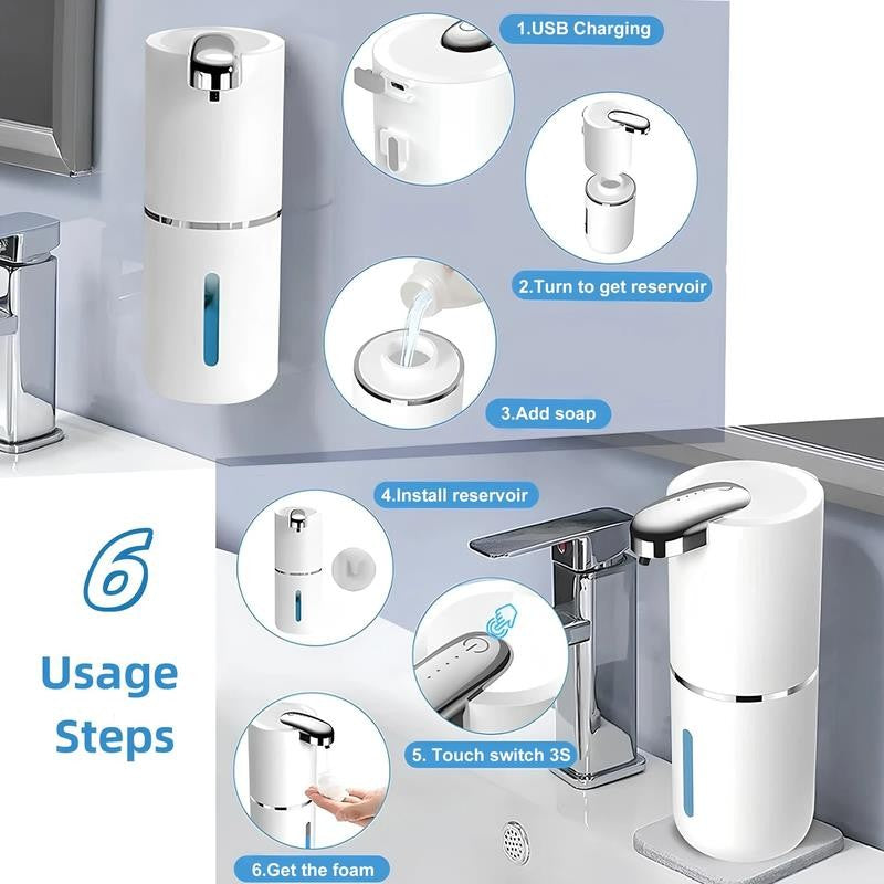 Automatic Soap Dispenser, 13.4Oz/380Ml Sensor Foaming Soap Dispenser Touchless R