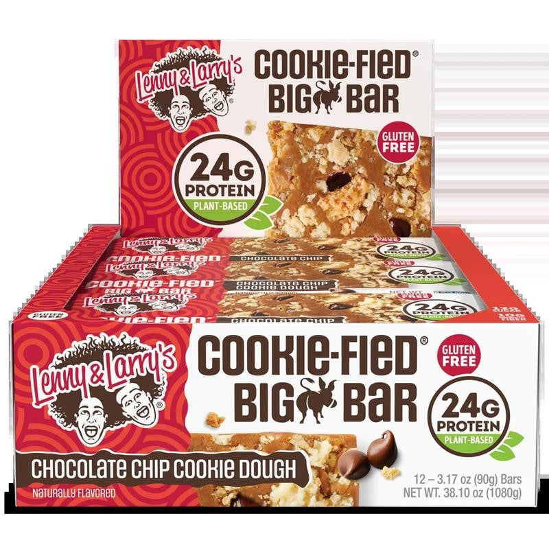 Cookie-Fied Big Bar Chocolate Chip Cookie Dough, Plant-Based Protein Bar, Gluten