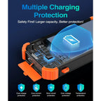 45800Mah Solar Charger Power Bank 15.5W Fast Charging USB Battery Pack with 3 Cables, Solar Phone Charger Compatible for Iphone & Android