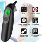 Dual Mode Infrared Thermometer, 1S Reading, 3 Colors Backlight, 25 Memories Reca