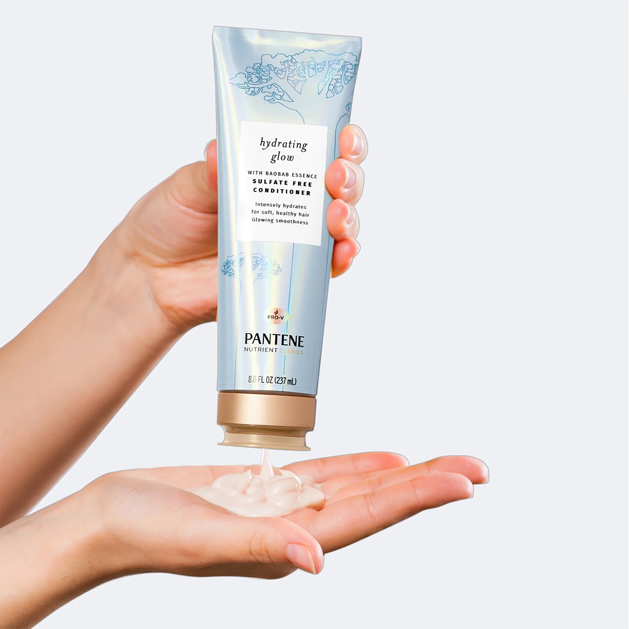 Pantene Hydrating Glow, Sulfate-Free Shampoo and Conditioner Pack, with Baobab Essence