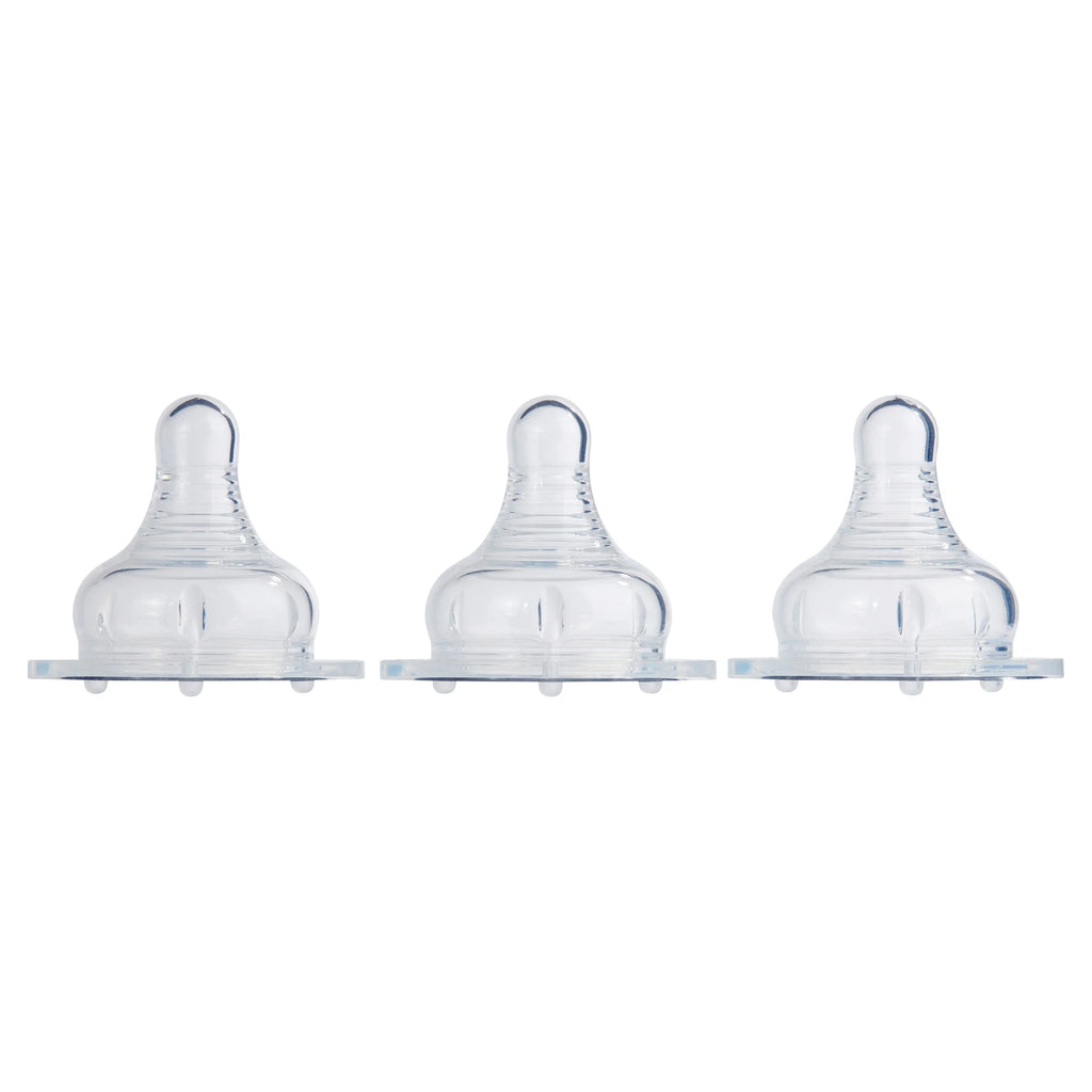 (3 Pack) Parent'S Choice Wide Neck Silicone Nipples, 6+ Months, 3 Pack