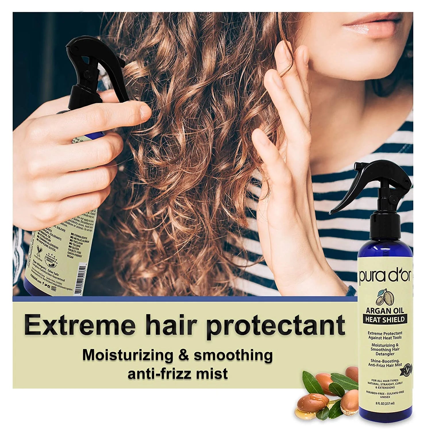 Argan Oil Heat Shield Protectant Spray 8 Fl Oz