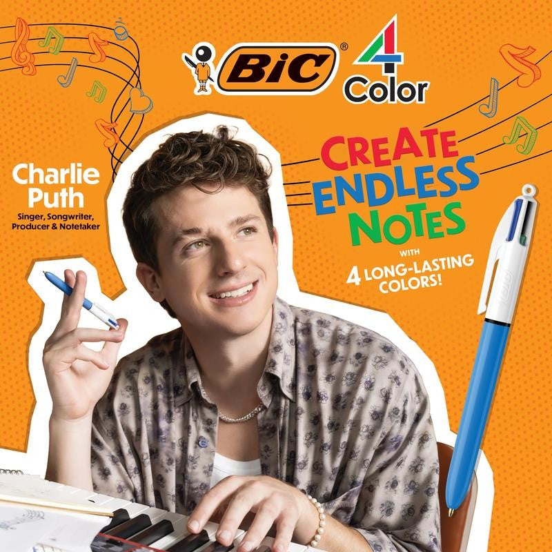 4 Color Shine Ballpoint Pen, Medium Point, 1.0 Mm, Assorted Ink, 3 Count