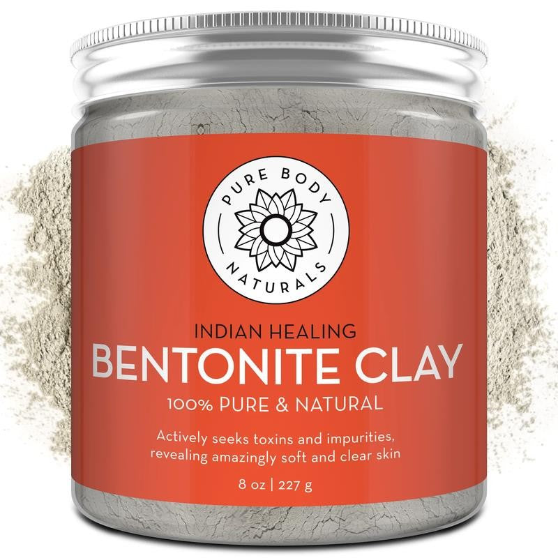 Bentonite Clay Powder for DIY Detox Body & Face Mask Pore Cleansing, (8.0 Oz) By