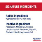 Aquaphor Itch Relief Ointment, 1% Hydrocortisone Anti-Itch Cream, Fast-Acting, 2 Oz
