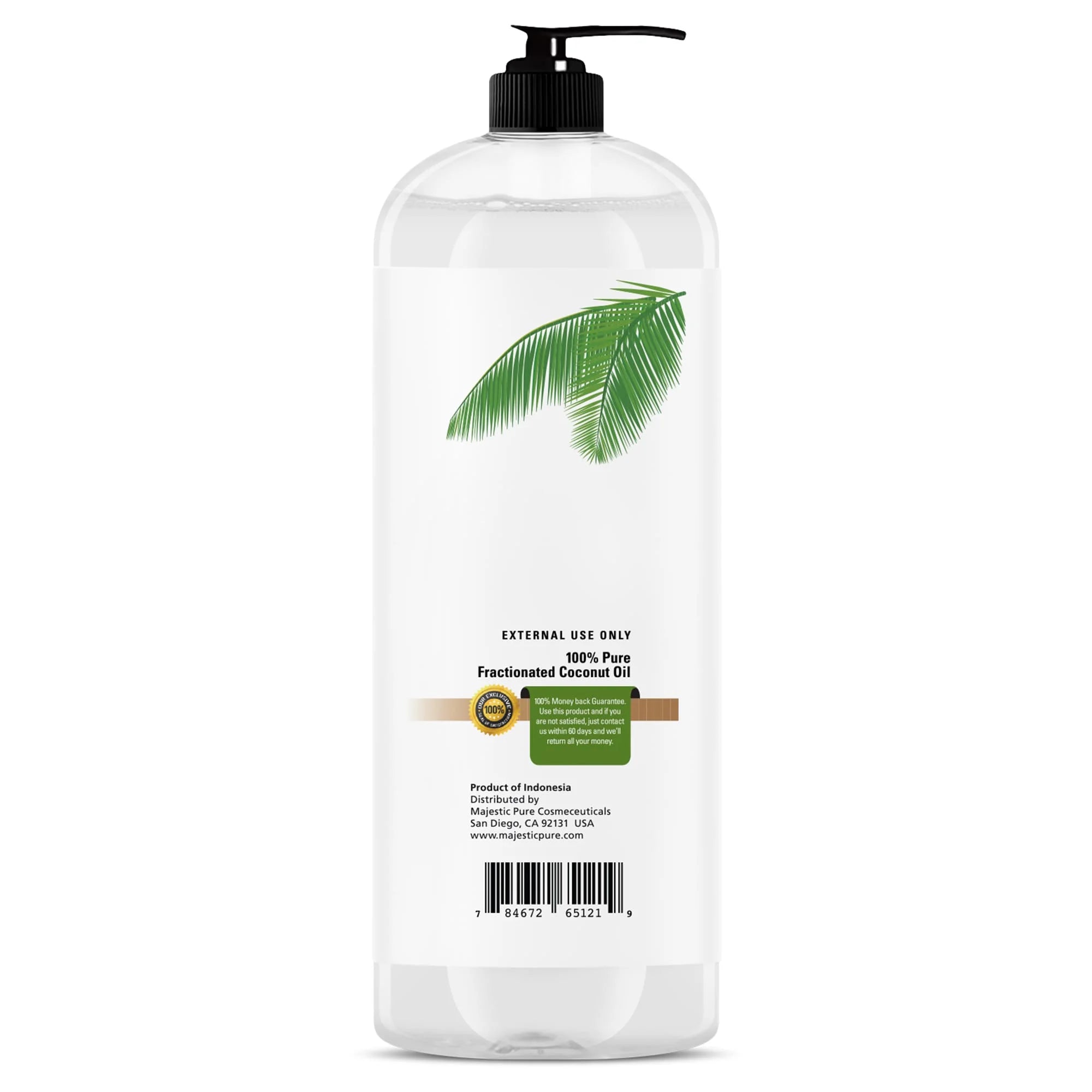 Majestic Pure Fractionated Coconut Oil - Relaxing Massage Oil, Liquid Carrier Oil for Diluting Essential Oils - Skin, Lip, Body & Hair Oil Moisturizer & Softener - 16 Fl Oz