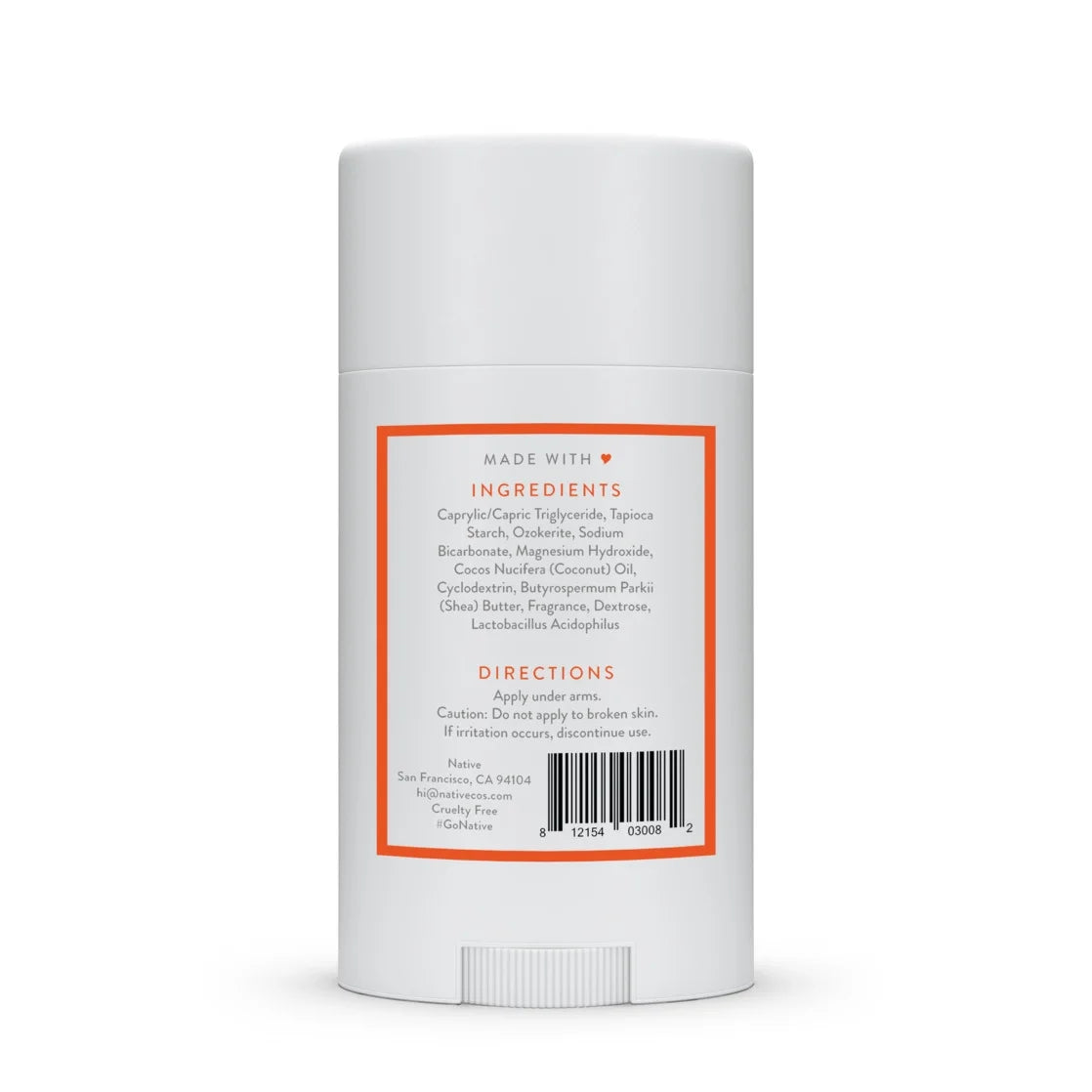 Native Deodorant, Aluminum Free, Citrus & Herbal Musk, Deodorant for Men and Women, 2.65 Oz