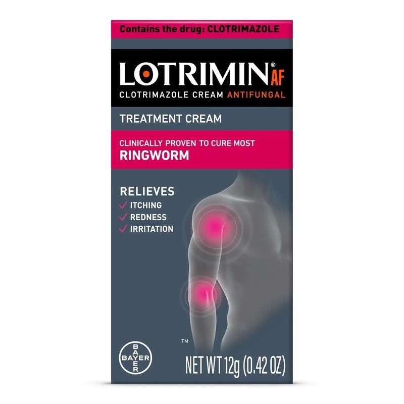 AF Clotrimazole Ringworm Treatment Antifungal Cream, 12G Tube