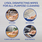 Lysol Disinfecting Wipes, 2 Lemon Lime & 1 Mango Hibiscus, 105Ct(3X35Ct), Brand New Day, Tested & Proven to Kill COVID-19 Virus