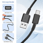 2-Pack USB-C Charger Type C Charger Fast Charging 18W Charger Block with 6 Ft USB-C Cable Compatible Samsung Galaxy S22/S21/S20/S10/S9/S8/Note 20/Note 10/Note 9/Note 8/Z Fold/Z Flip/A Series& Others