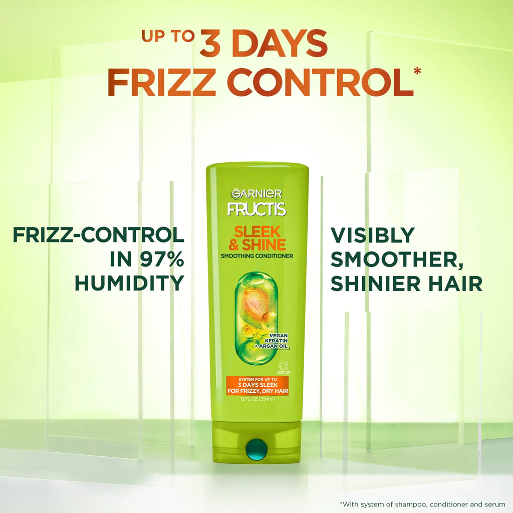 Fructis Sleek & Shine Moroccan Sleek Smoothing Conditioning Oil for Dry Hair, 3.