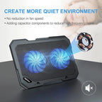 C302 Laptop Cooling Pad for 10-15.6" Laptops, Ultra Slim Laptop Cooling Fans Wit