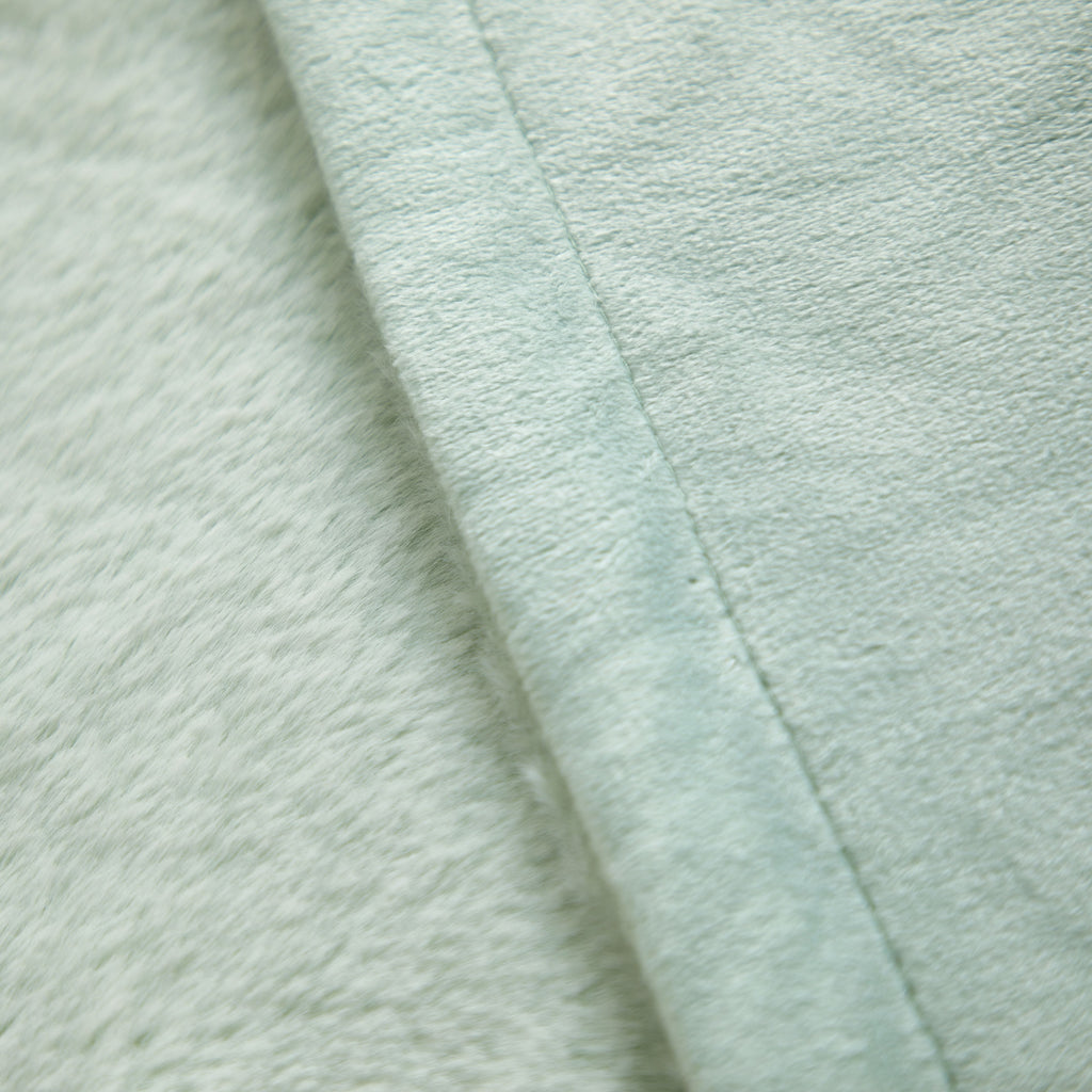 Parent'S Choice 30" X 40" Reverse Backdye Faux Fur to Micromink Baby Blanket, Green