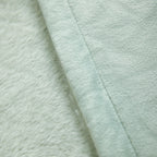 Parent'S Choice 30" X 40" Reverse Backdye Faux Fur to Micromink Baby Blanket, Green