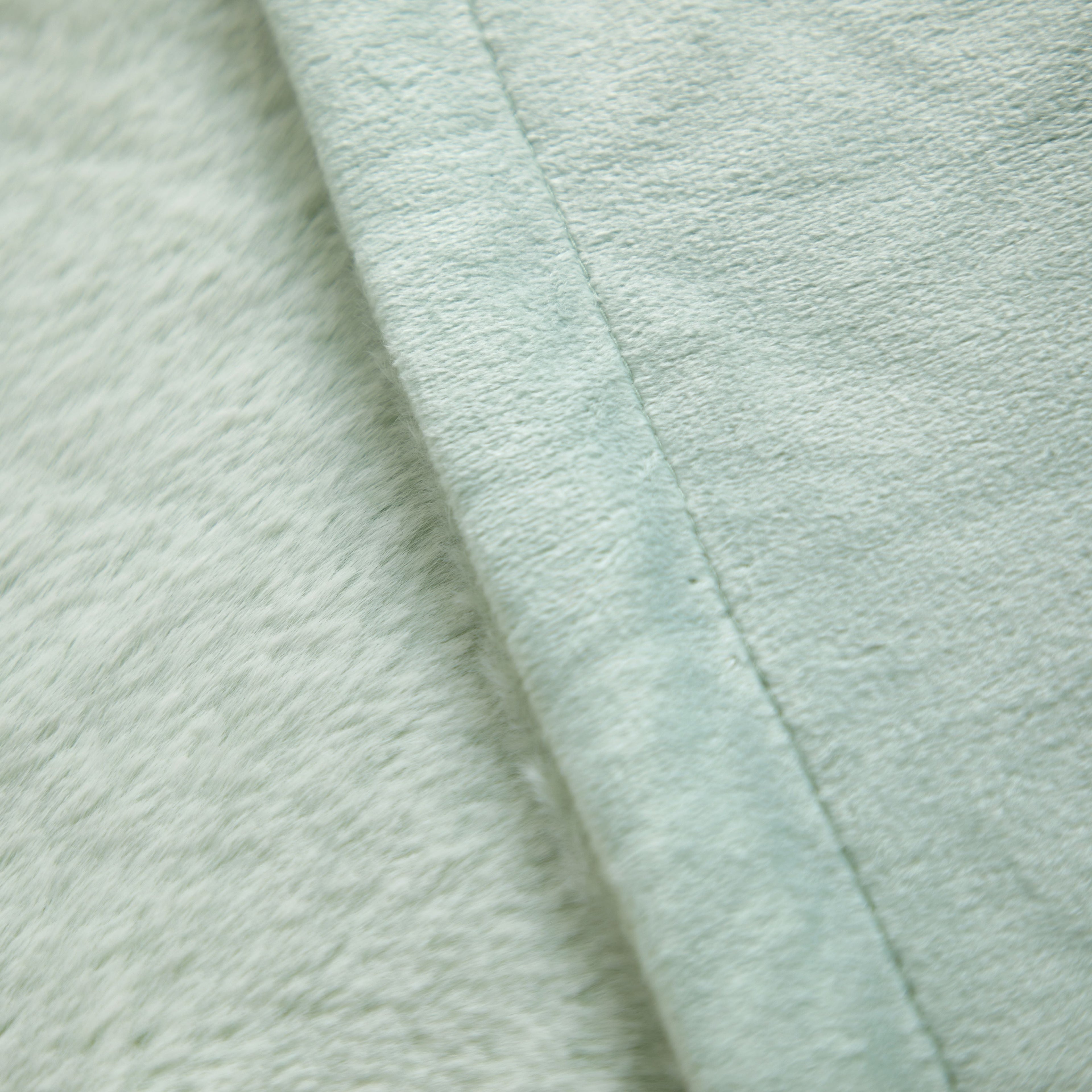 Parent'S Choice 30" X 40" Reverse Backdye Faux Fur to Micromink Baby Blanket, Green