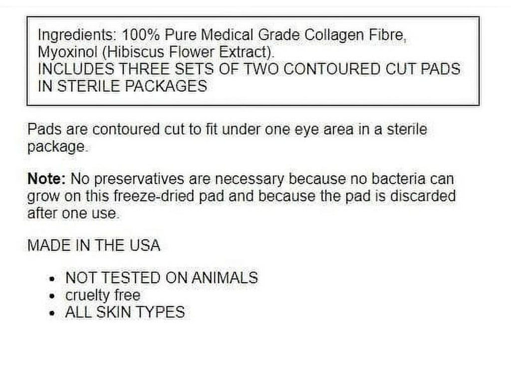 Collagen-Fibre Eye Pads 6 Ct