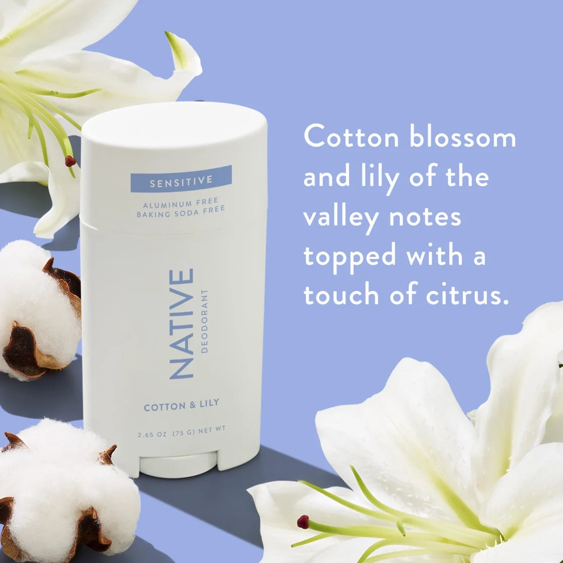 Native Sensitive Cotton & Lily Deodorant 2.65Oz