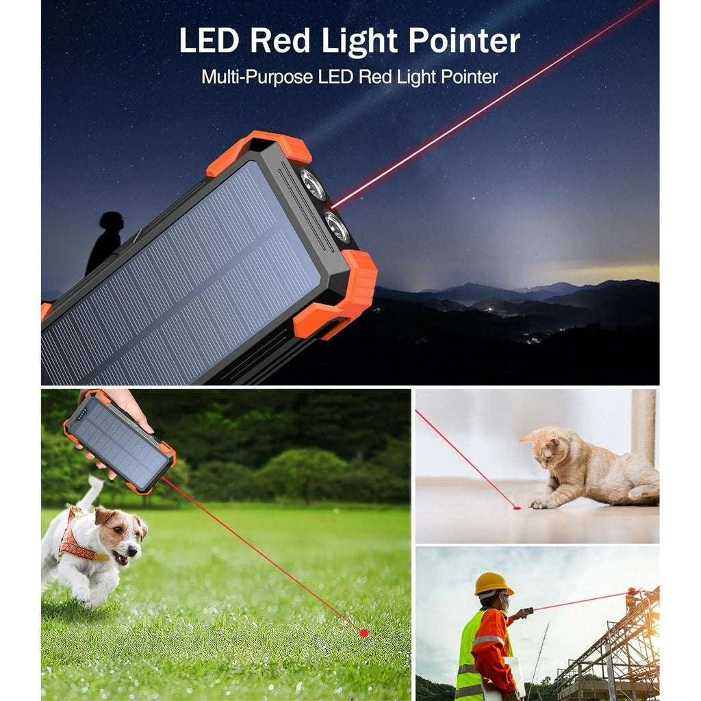 42800Mah Solar Charger Power Bank 15W Fast Charging Portable Charger with 4 Cables, USB Battery Pack Compatible with Iphone & Android Cell Phone