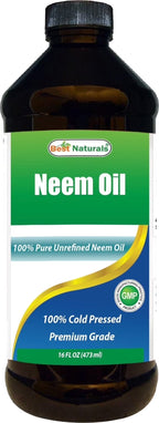 Best Naturals 100% Pure Neem Oil, 100% Cold Pressed and Unrefined - 16 OZ (1 Bottle)