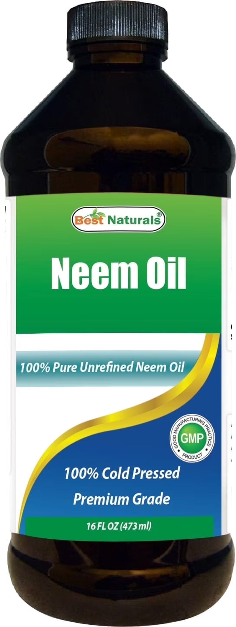 Best Naturals 100% Pure Neem Oil, 100% Cold Pressed and Unrefined - 16 OZ (1 Bottle)