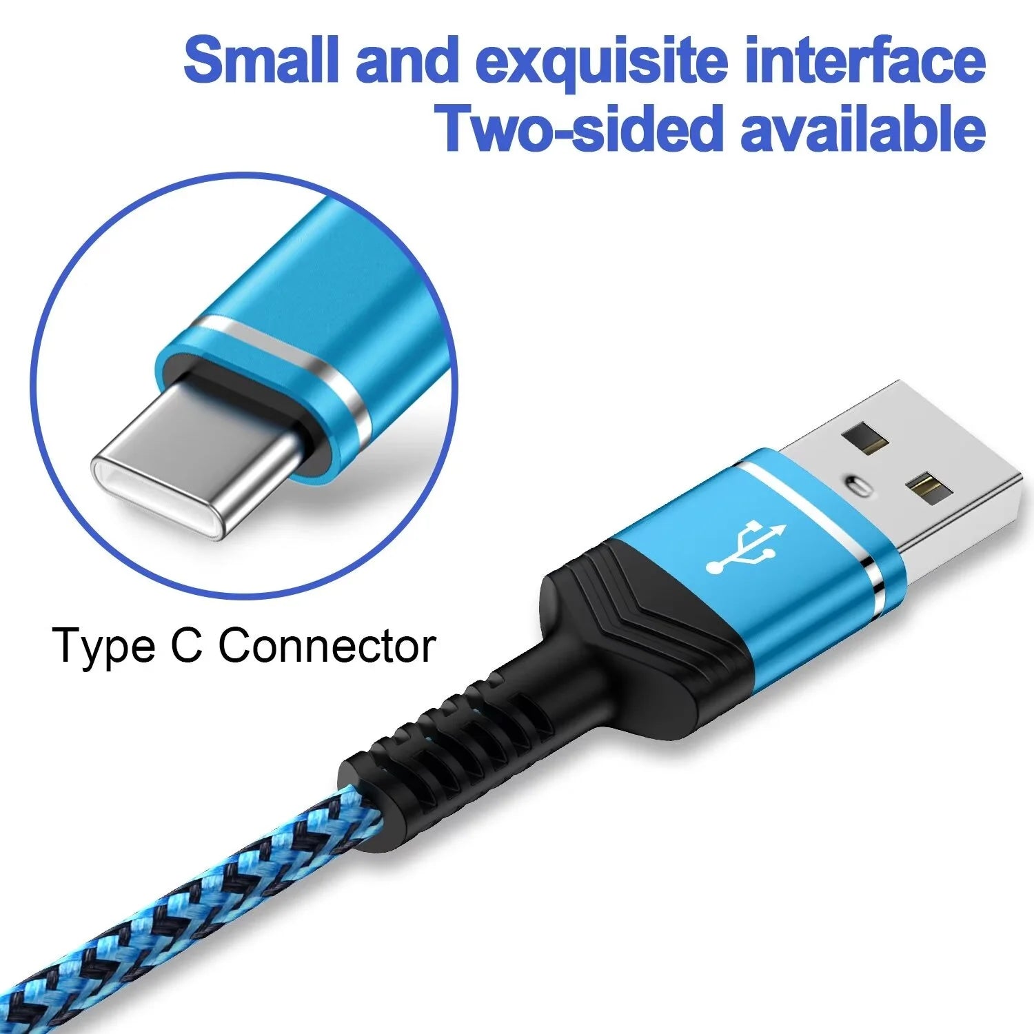 Type C Charger Fast Charging AILKIN Wall Charger Adapter Plug 3PACK Android Charger Block Cord with 3PACK Usb a to Usb C Cable 6Ft High Speed Phone Charger for Android Type C