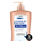2-In-1 Shampoo & Conditioner, Moisturizing Vitamin B5 Infusion for Dry Hair, 28