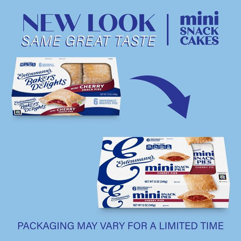 Cherry Snack Pies, 6 Packs, Mini Pies, 12 Oz Box
