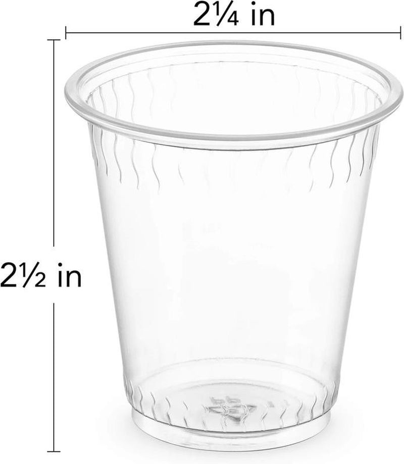 3 Oz Clear Disposable Cups Plastic Cups for Party, 100-Pack