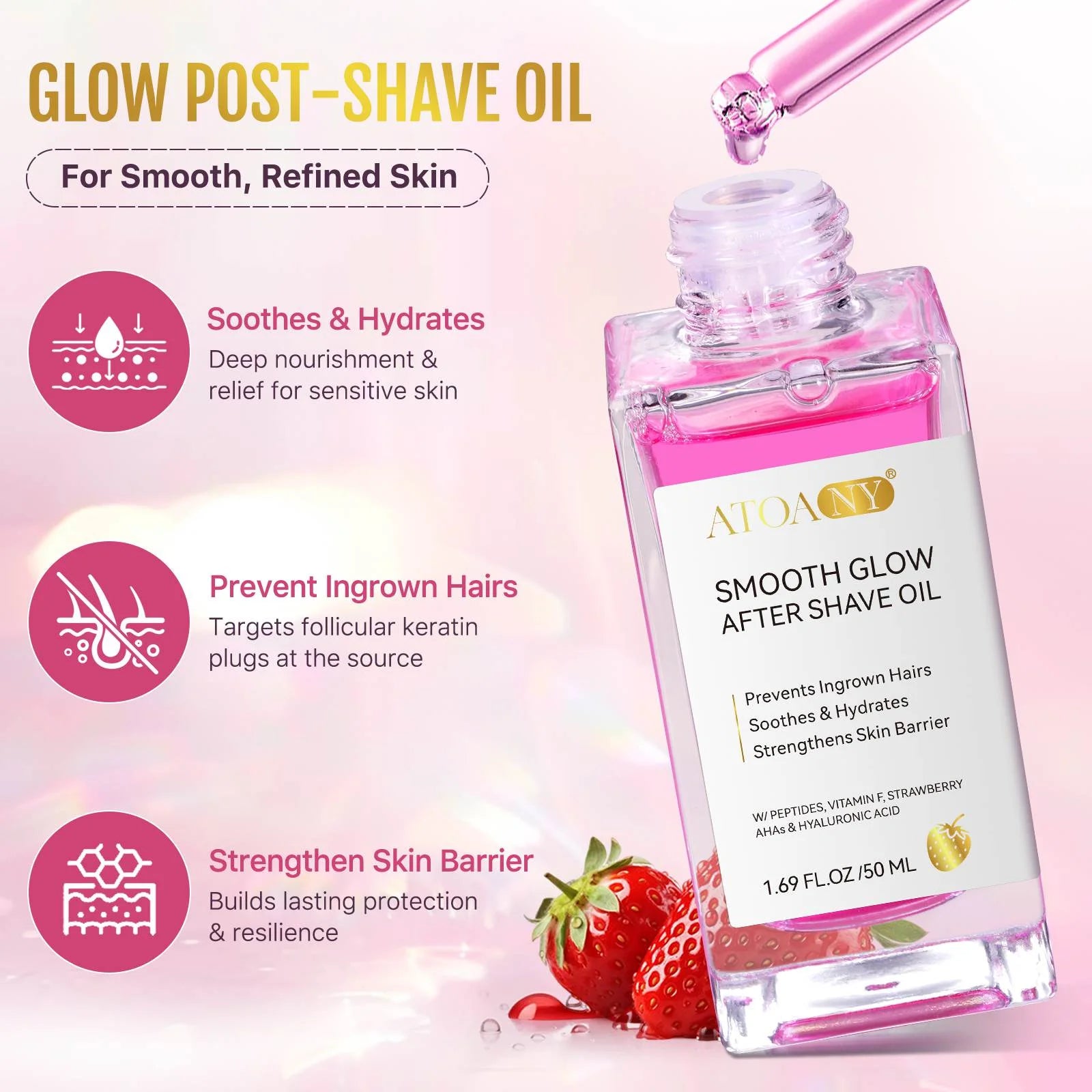 after Shave Oil for Women, Soothing and Moisturizing, Fast Absorption, Irritation-Free, 1.69 Fl.Oz