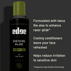 Edge Soothing Aloe Shave Gel for Men with Extra Aloe, 7 Oz