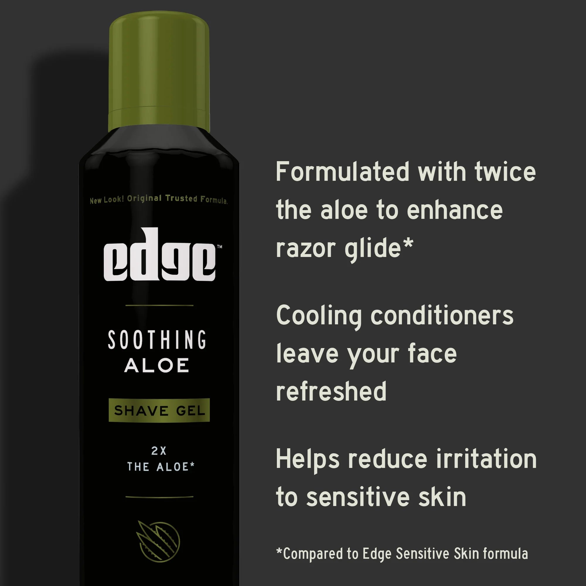 Edge Soothing Aloe Shave Gel for Men with Extra Aloe, 7 Oz