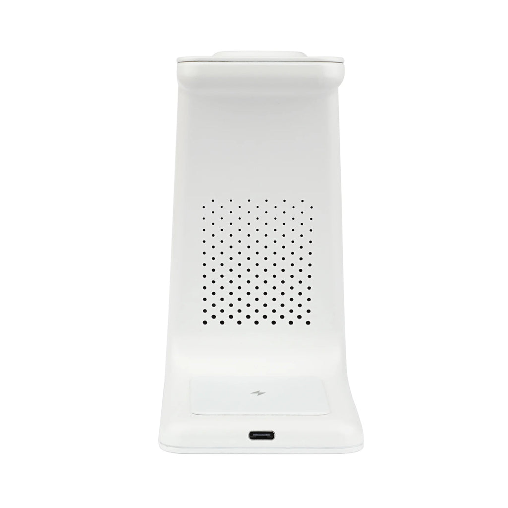 ZSOU 3-In-1 Wireless Charging Stand with Phone, Watch and Earbuds Charger Included, White
